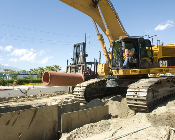 Excavator Digging